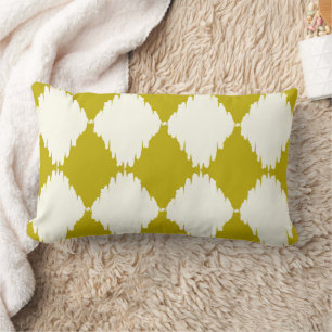 iKat Diamond Chartreuse and Ivory Design Pillow