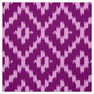 Ikat Diamond Pattern - Amethyst purple and orchid Fabric