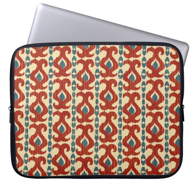 Ikat Elegance: Seamless Pattern Design. Laptop Sleeve (Front)