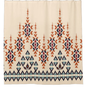 Ikat ethnic abstract beautiful art. Ikat seamless  Shower Curtain