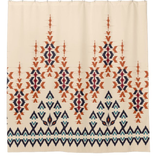 Ikat ethnic abstract beautiful art. Ikat seamless  Shower Curtain (Front)