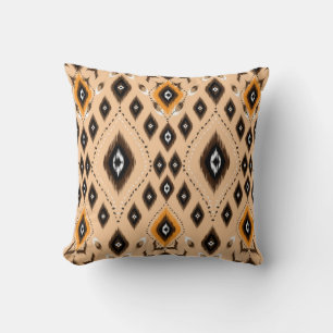 Ikat Ethnic Geometric Folklore Pattern Cushion