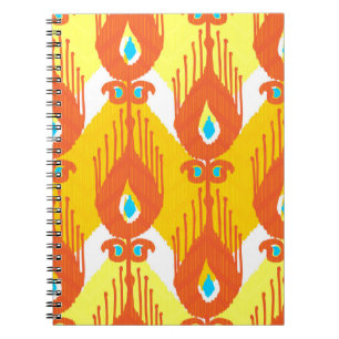 Ikat fabric pattern notebook