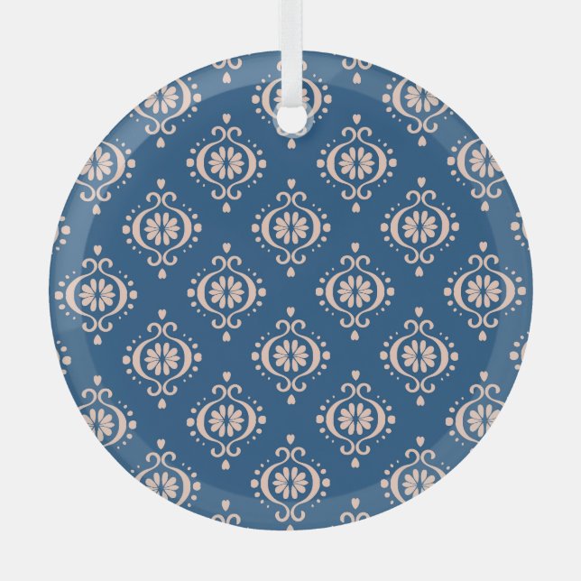 Ikat Geometric Folklore Damask Ornament (Front)