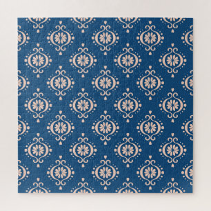 Ikat Geometric Folklore Damask Ornament Jigsaw Puzzle