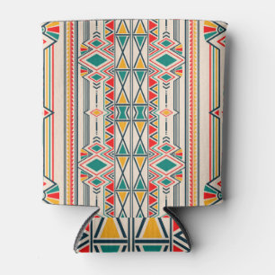 Ikat geometric, folklore ethnic ornament. can cooler