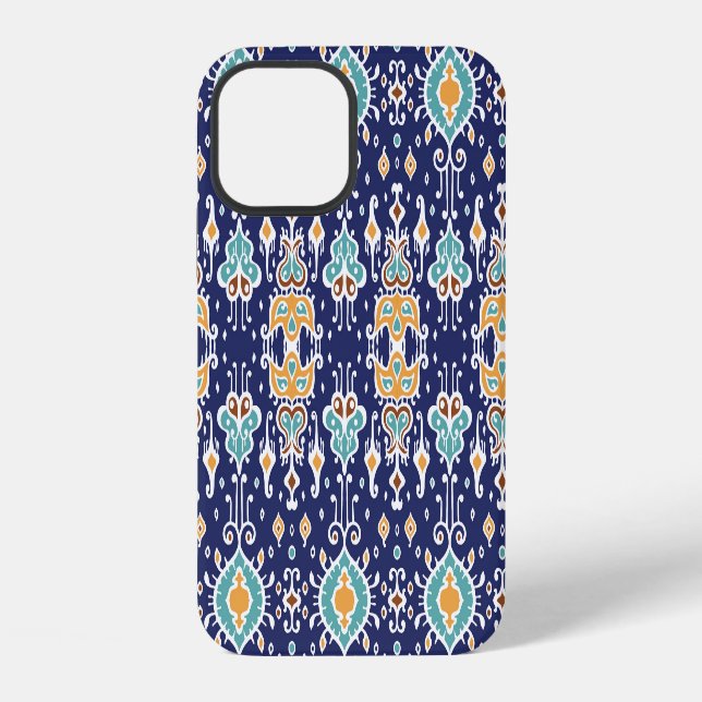 Ikat Geometric: Folklore Oriental Ornament. iPhone Case (Back)