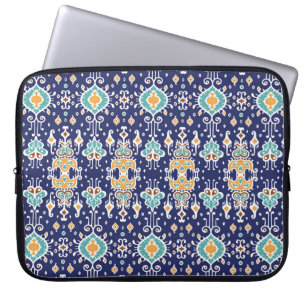 Ikat Geometric: Folklore Oriental Ornament. Laptop Sleeve