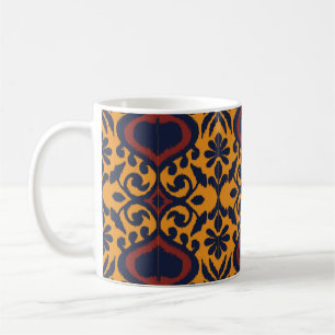 Ikat geometric folklore ornament. Oriental damask Coffee Mug