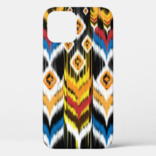 Ikat geometric folklore ornament. Tribal ethnic vi iPhone 12 Case