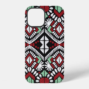 Ikat geometric folklore ornament. Tribal ethnic vi iPhone 12 Case