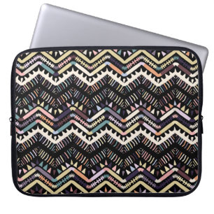 Ikat geometric folklore, tribal Aztec pattern. Laptop Sleeve