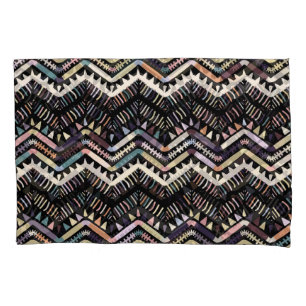 Ikat geometric folklore, tribal Aztec pattern. Pillowcase