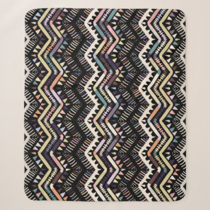 Ikat geometric folklore, tribal Aztec pattern. Sherpa Blanket