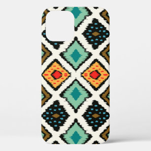Ikat geometric, folklore tribal texture. iPhone 12 case