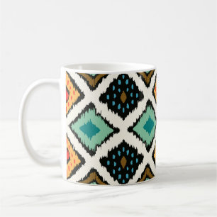 Ikat geometric, folklore tribal texture. coffee mug