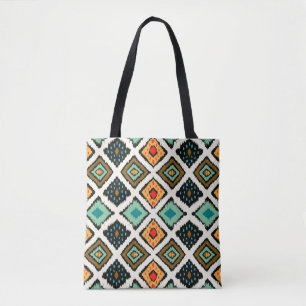 Ikat geometric, folklore tribal texture. tote bag