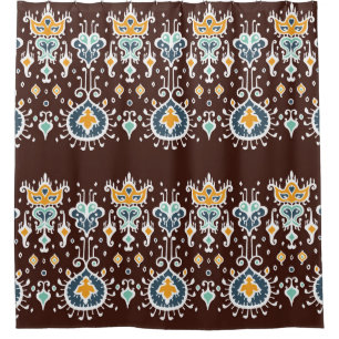 Ikat Inspiration: Oriental Elegance Shower Curtain