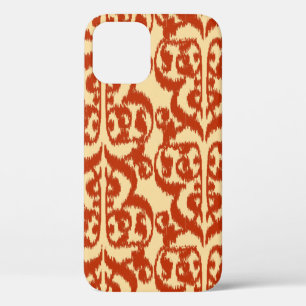 Ikat Moorish Damask - Mandarin orange iPhone 12 Case