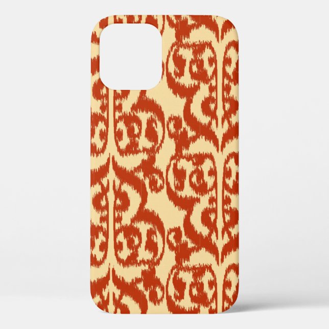 Ikat Moorish Damask - Mandarin orange Case-Mate iPhone Case (Back)