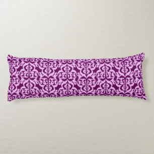Ikat Moorish Damask - purple and orchid Body Cushion