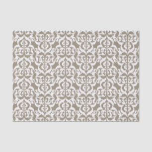 Ikat Moorish Damask - taupe tan and white Tissue Paper