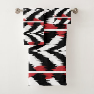 Ikat Pattern Bath Towel Set