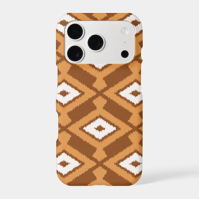 Ikat Pattern - Brown, Rust and Cream (Back)