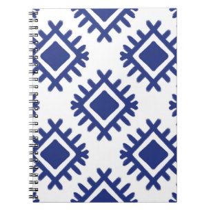 Ikat pattern Ethnic textile tribal American Americ Notebook