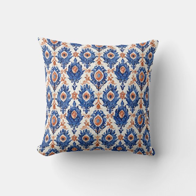 Ikat Pattern Fabric Cushion (Front)