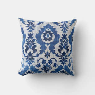 Ikat Pattern Fabric Cushion