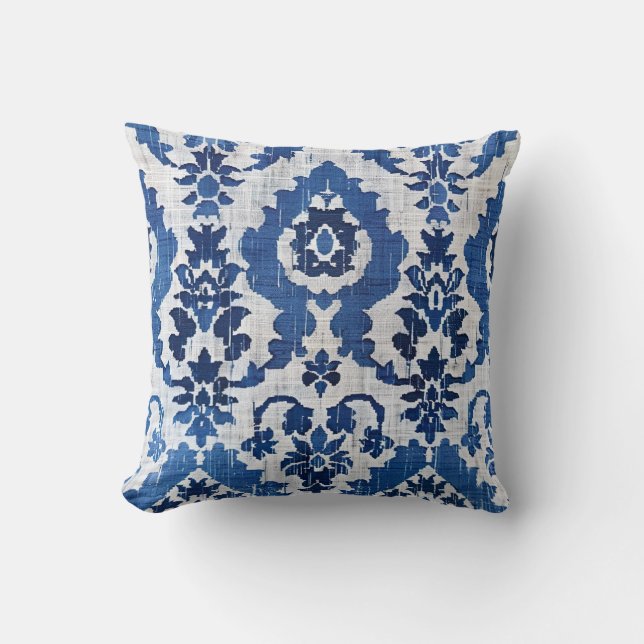 Ikat Pattern Fabric Cushion (Front)