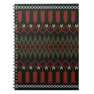 Ikat Pattern: Geometric Ethnic Ornament Notebook
