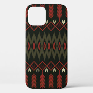 ikat Pattern. Geometric seamless ornament. Ethnic iPhone 12 Case