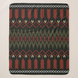ikat Pattern. Geometric seamless ornament. Ethnic Sherpa Blanket