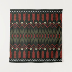 ikat Pattern. Geometric seamless ornament. Ethnic  Tapestry