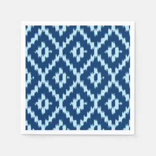 Ikat pattern - Indigo and pale ice blue Napkin