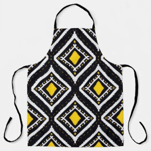 Ikat patterns ethnic tribal textile American Afric Apron