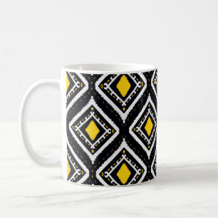 Ikat patterns ethnic tribal textile American Afric Coffee Mug