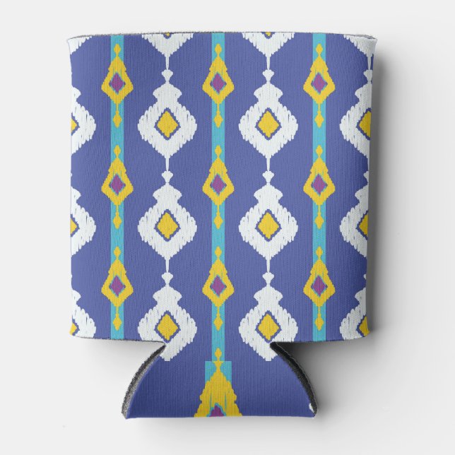 Ikat, seamless ethnic pattern. can cooler (Front)