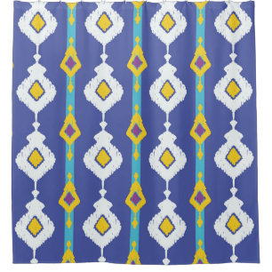Ikat, seamless ethnic pattern. shower curtain
