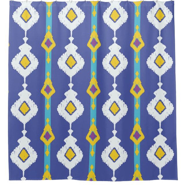 Ikat, seamless ethnic pattern. shower curtain (Front)