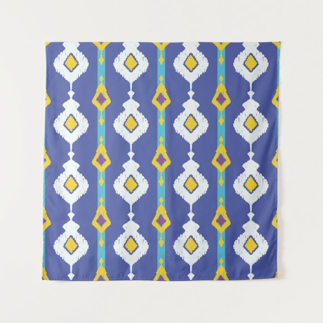 Ikat, seamless ethnic pattern. tapestry (Front)