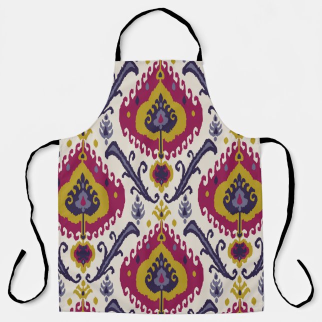 Ikat seamless pattern background Traditional patte Apron (Front)