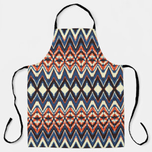 Ikat seamless pattern. tie dye shibori print with apron
