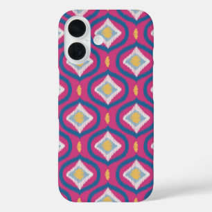 Ikat Series Ogee Orange Pink iPhone 16 Case