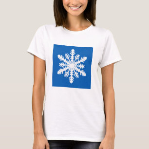 Ikat Snowflake - Cobalt blue and white T-Shirt
