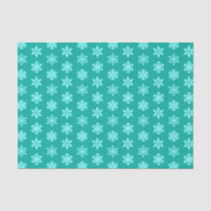 Ikat Snowflakes - Turquoise and aqua Tissue Paper