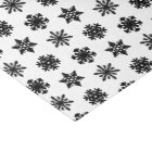 Ikat Snowflakes - White and black
