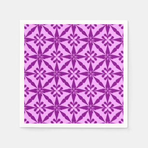 Ikat Star Pattern - Violet and Orchid Napkin